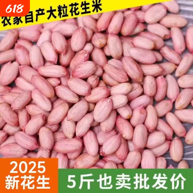 2025年山东大花生生花生农家自产大粒鲁花花生米大颗粒新花生新货
