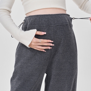 孕妇裤冬季2025新款加绒加厚阔腿裤秋冬无孕晚期裤子外穿冬装孕期