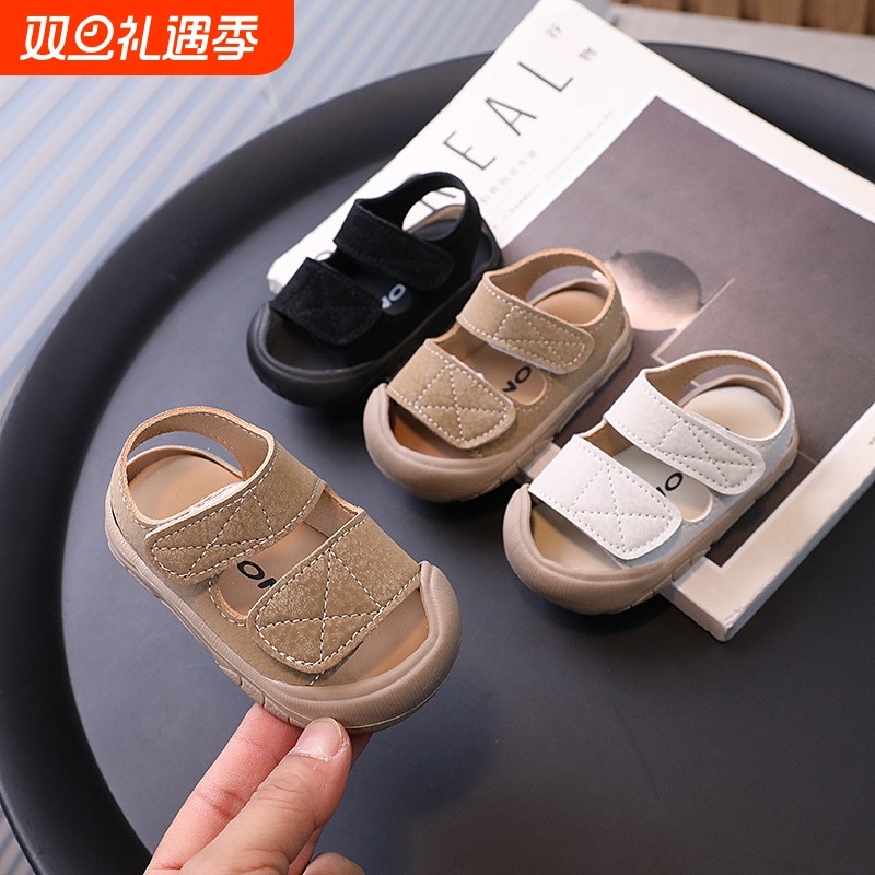 男宝宝凉鞋2024夏季鞋子女宝宝鞋婴幼儿休闲软底沙滩鞋儿童凉鞋