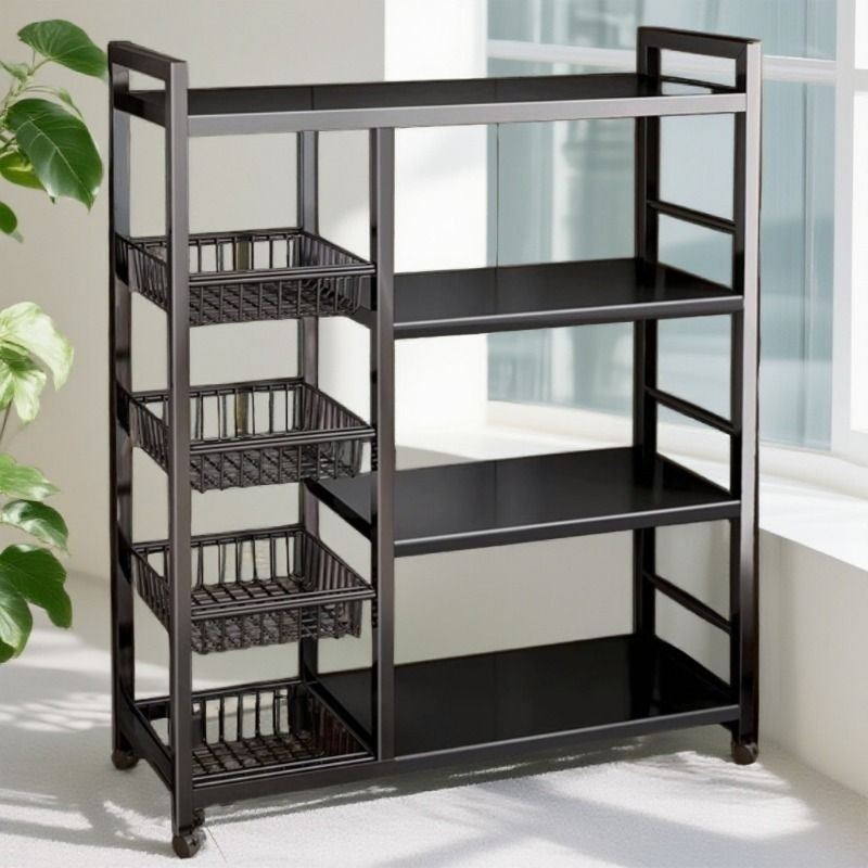 厨房置物架落地多层蔬菜家用多功能锅架微波炉储物架厨柜收纳架子