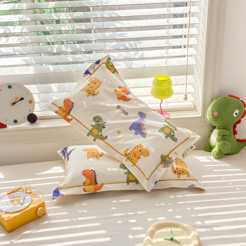 新品四季全棉儿童枕套卡通纯棉枕头套印花宽边枕芯套子幼儿小枕套