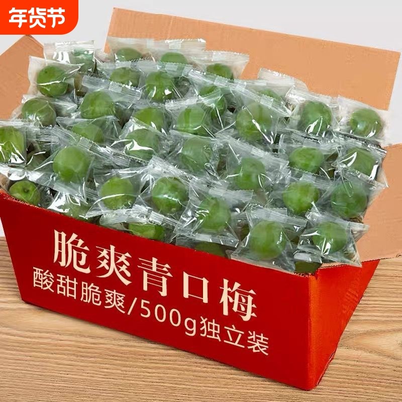 口梅500g清脆爽梅子腌制青口梅酸甜新鲜大青脆梅青梅果零食