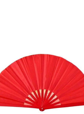 太极扇学生做操扇塑料功夫扇正品无字红色扇高档演出武术响扇
