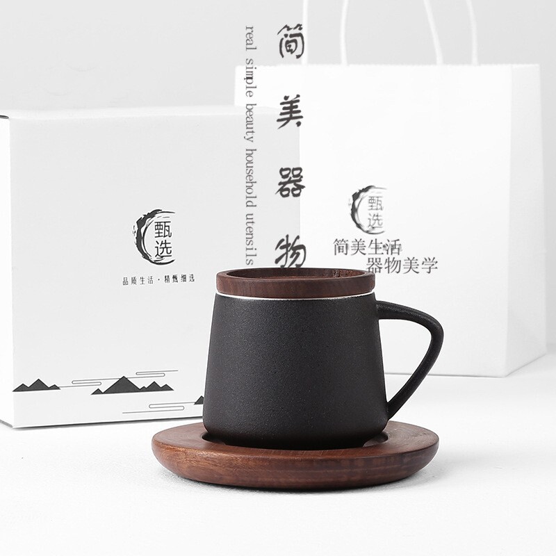 陶瓷马克杯可定logo 情侣杯早餐杯办公咖啡杯女喝水杯带盖泡茶杯