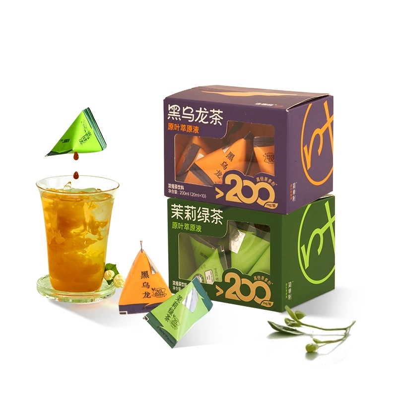 连咖啡浓缩茶饮料 20ml*10颗*2盒 茉莉绿茶/乌龙茶多口味