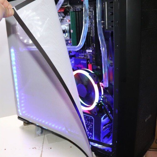 台式机箱PVC50*50CM防尘网软磁吸条电脑主机DIY侧盖磁吸条防灰尘