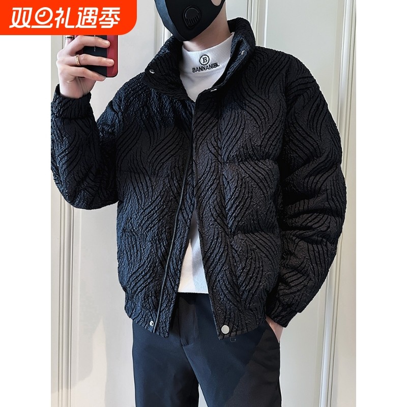 户外高级感潮牌羽绒棉服男潮流痞帅加厚短款棉衣2025新款男士冬季