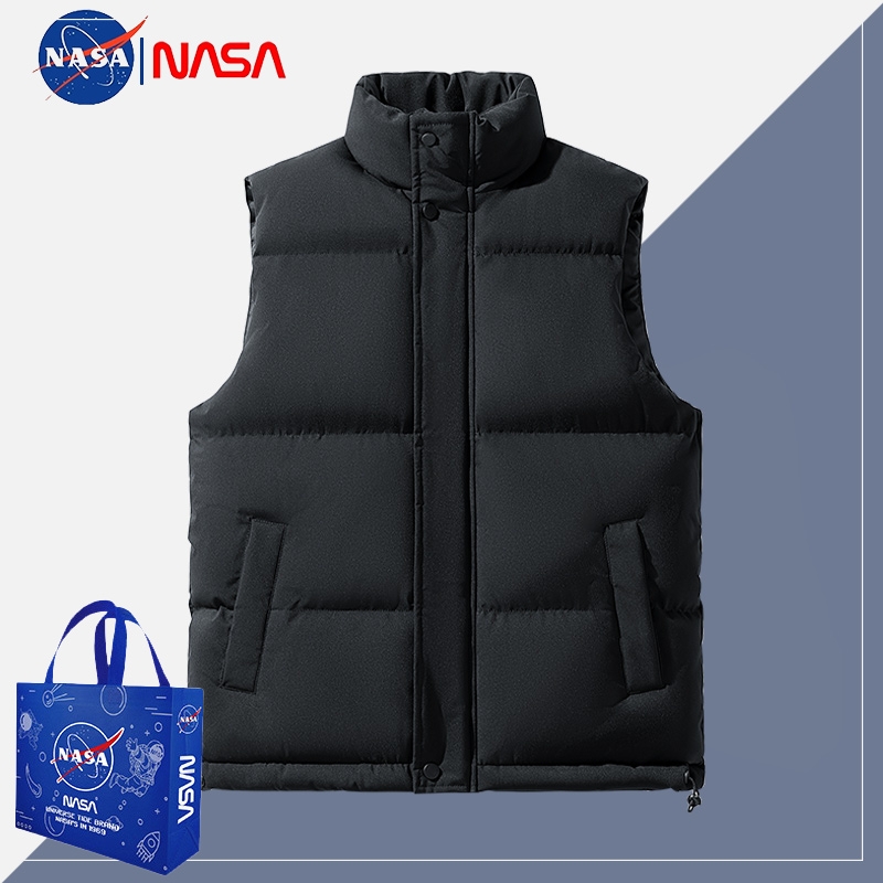 nasa羽绒棉马甲男女款2025新款背心秋冬季加厚保暖坎肩棉服外套男