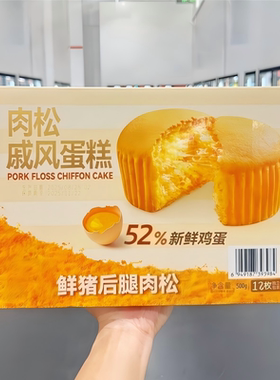 肉松戚风蛋糕早餐茶点营养健康单独立包装网红糕点零食批发整箱