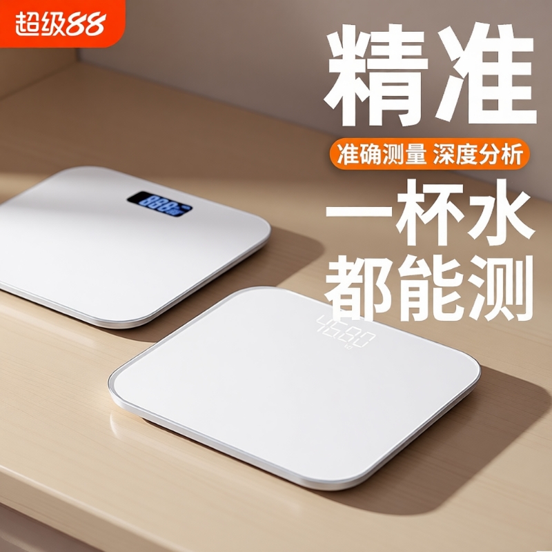 体重秤家用精准小型电子秤高精度充电体脂秤家庭人体称减重专用