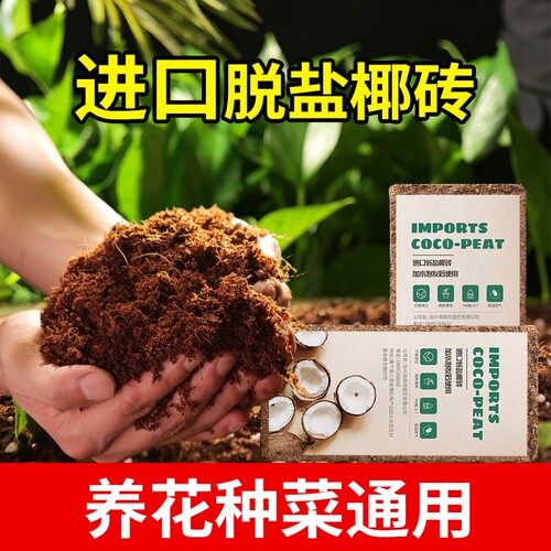 椰砖营养土通用土壤椰椰糠粗椰壳肥大块椰砖种花养花种菜营养土