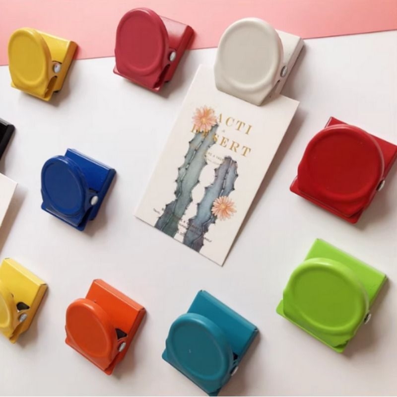 复古金属夹子冰箱贴磁贴多功能密封夹子封口夹票据夹磁性多规格起