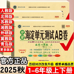 小学单元 北师大苏教湘少青岛版 期末冲刺100分同步试卷 测试ab卷一二三四五六年级上下册语文数学英语全套人教版 2025秋非常海淀单元