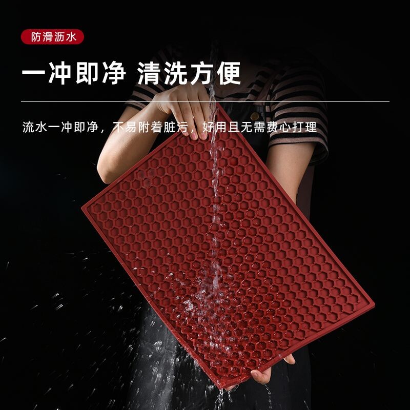 厨房沥水垫手工切割垫板厨房吧台沥水隔热防滑垫沥水垫摆摊图片