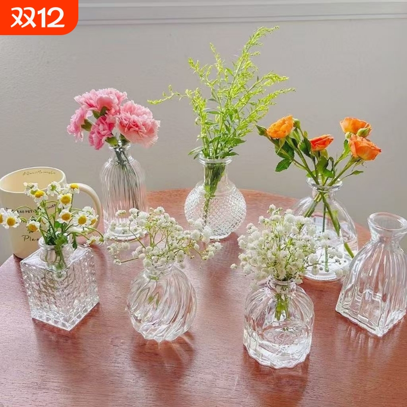 玻璃迷你小花瓶透明|千人回购