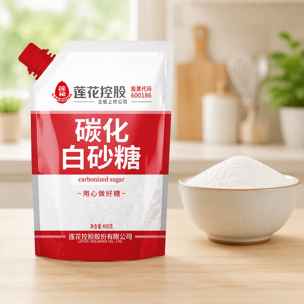 莲花白砂糖白糖碳化400g食糖幼砂糖细砂糖烘焙立嘴袋装家用食用