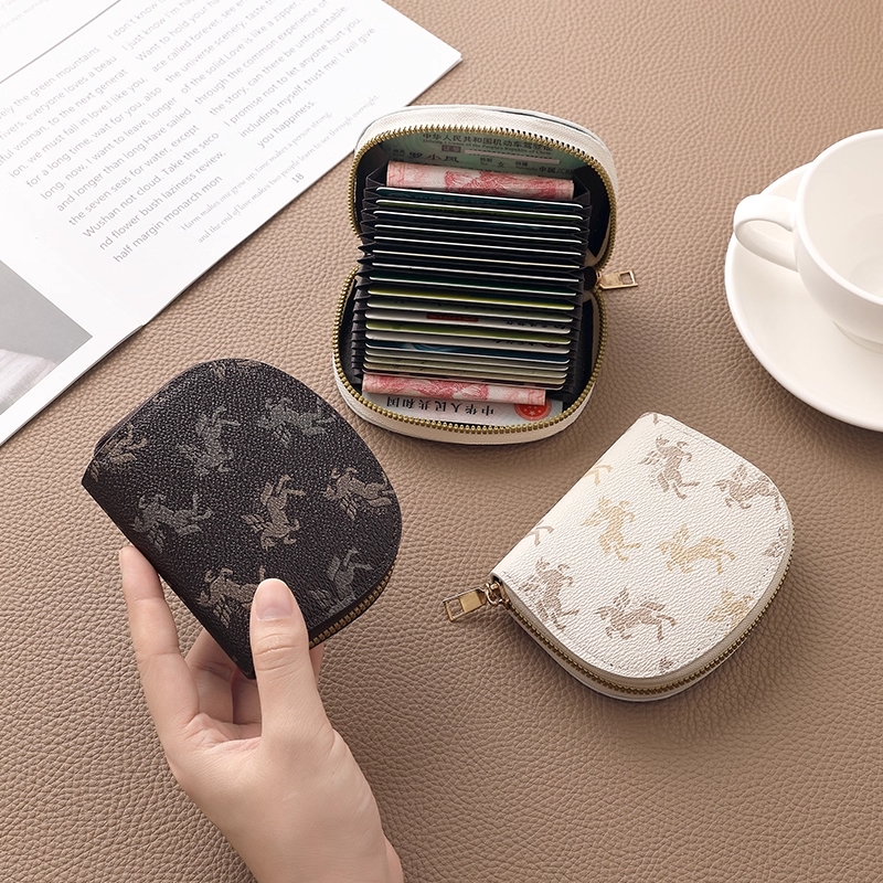 钱包女高级感皮夹小众设计钱夹可爱零钱包真皮质感简约卡包卡位