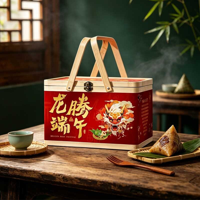 五芳斋粽子糕点端午礼物嘉兴大肉粽鸭蛋DIY礼包赠礼盒文创龙腾