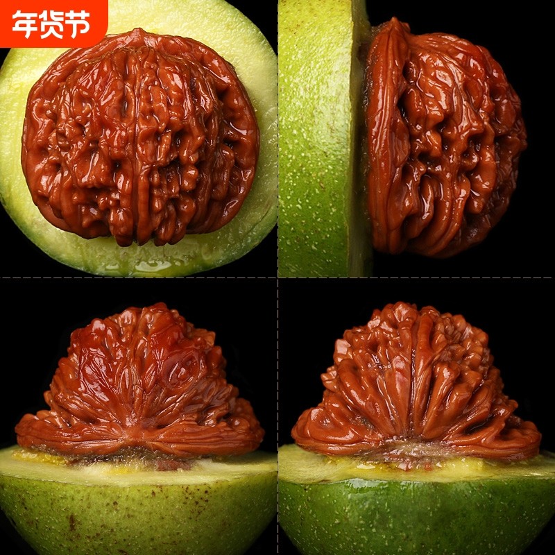 文玩核桃直播中赌皮四座楼蛤蟆头磨盘三棱特大狮子官帽宫灯麒麟纹