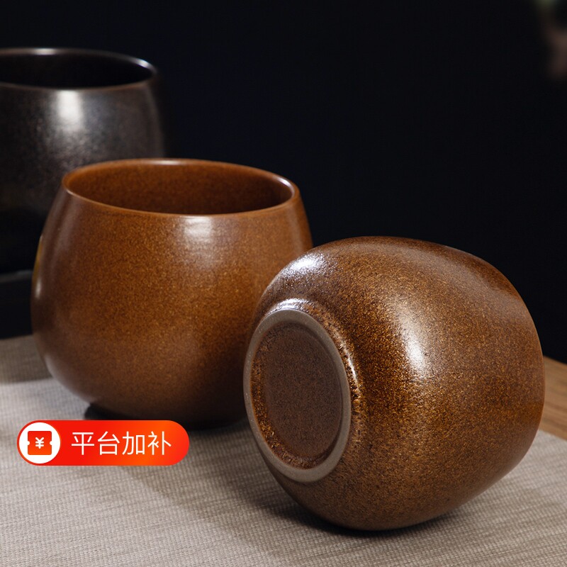 微瑕茶洗茶渣缸陶瓷大号水盂废水桶桌面烟灰缸茶具配件复古茶水缸