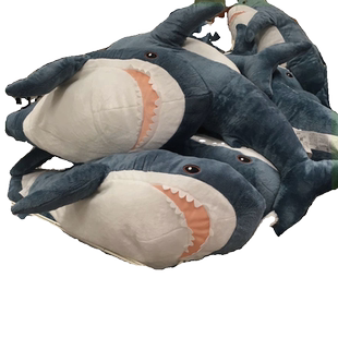 啊呜鲨鱼抱枕玩偶条条同款毛绒玩具大哈鱼公仔薯条小阿呜睡觉娃娃