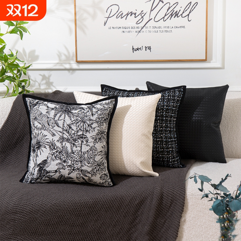 法式中古抱枕套复古沙发客厅靠枕午睡床上靠垫办公室腰靠背北欧风