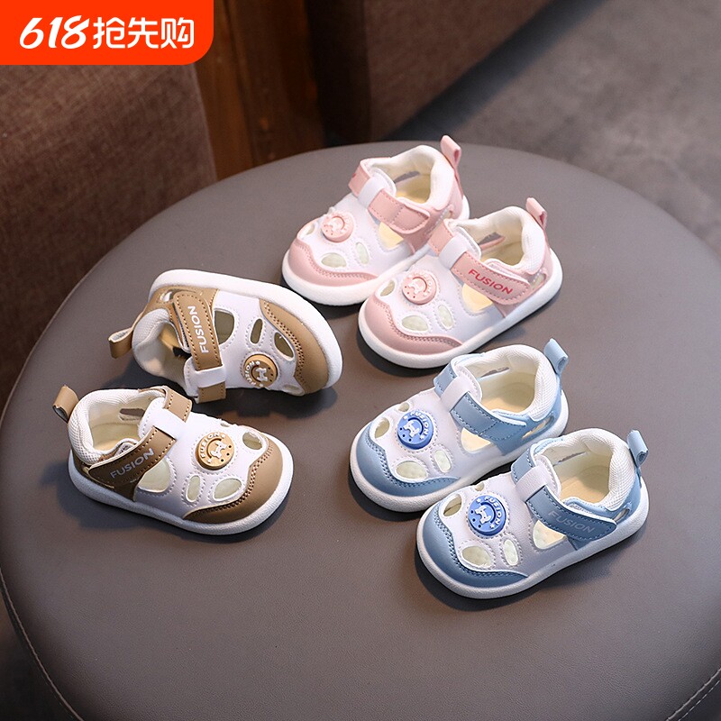 布前鞋宝宝凉鞋男童新款步鞋夏季婴儿女童鞋子软底婴幼儿机能学步