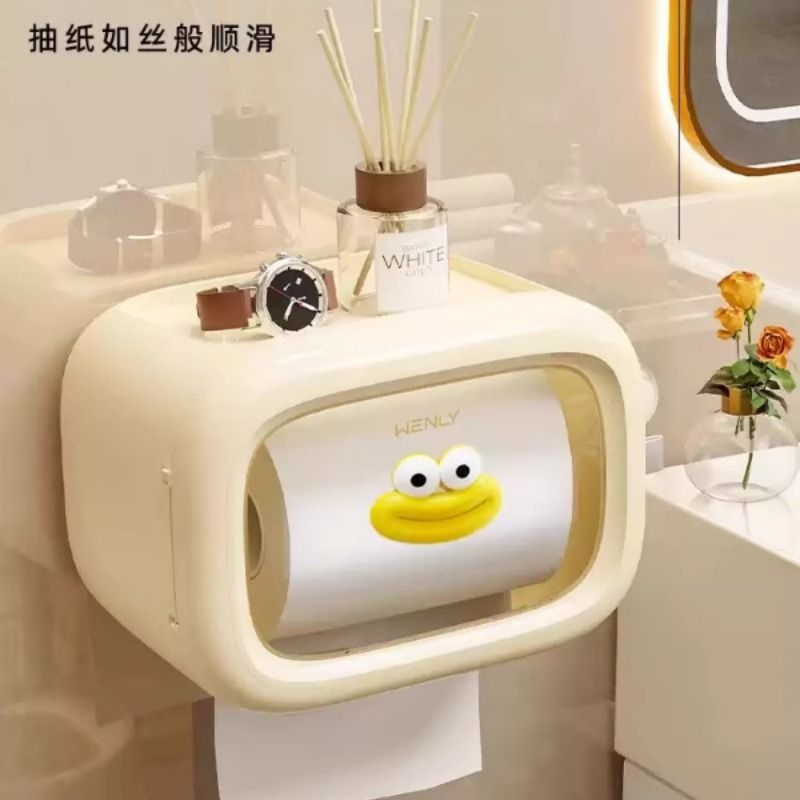 卫生纸盒卫生间厕所纸巾厕纸卷纸抽纸置物架防水免打孔壁挂式专用