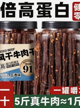 风干牛肉干内蒙古细条阿坝手撕解馋小零食麻辣五香香辣猪肉高原