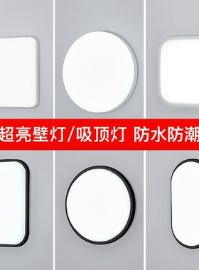 楼梯壁灯卫生间户外防水阳台led走廊过道卧室超亮客厅顶灯吸顶