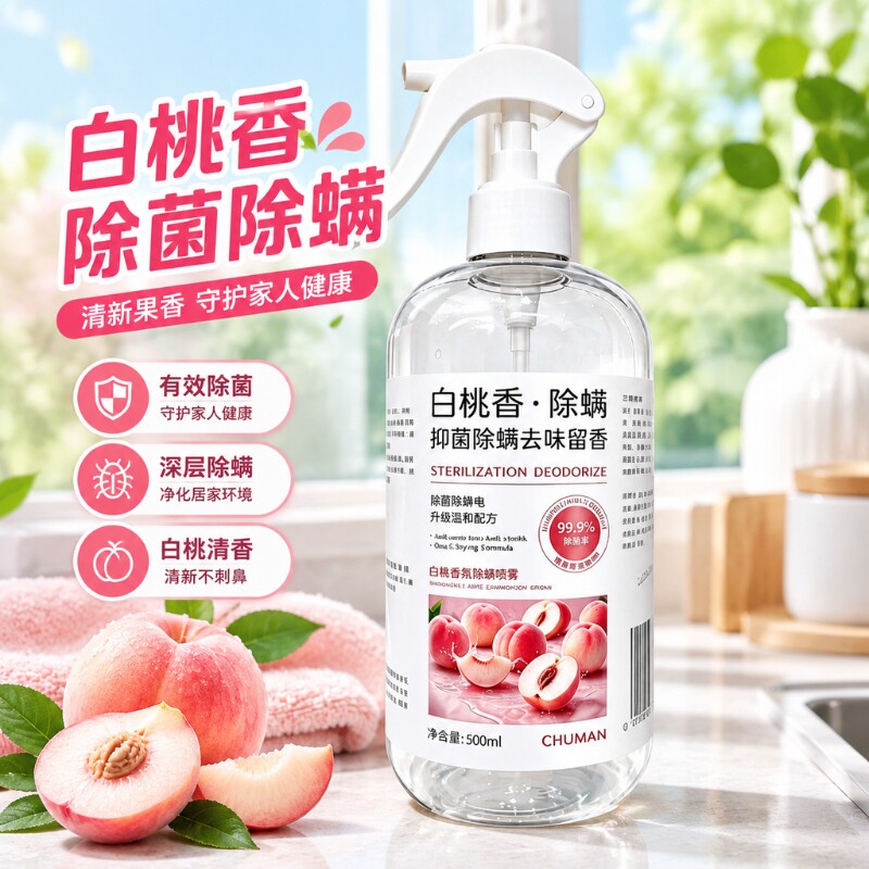 【除螨喷雾】白桃味免洗免晒床上被褥衣物杀菌除螨喷雾螨虫母婴