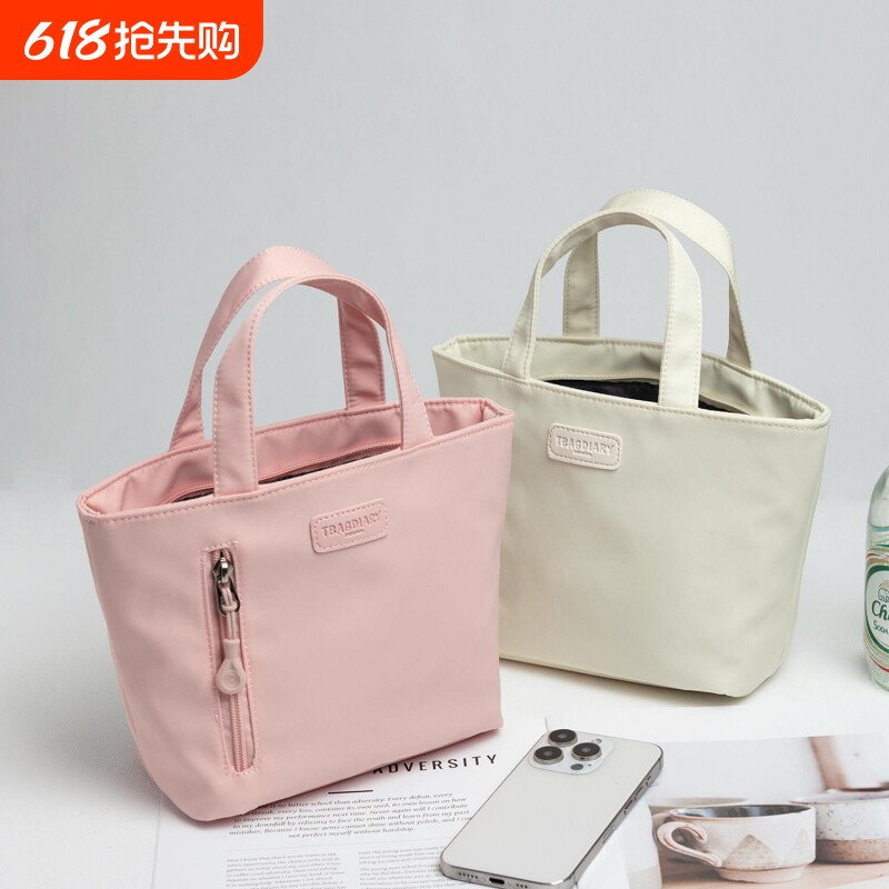 迷你手提小包原创纯色女包防泼水小布包时尚简约百搭手提包化妆包