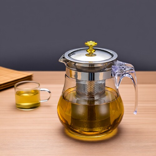 玻璃泡茶壶茶杯茶具飘逸杯茶水分离耐高温大容量飘逸壶花茶壶套装