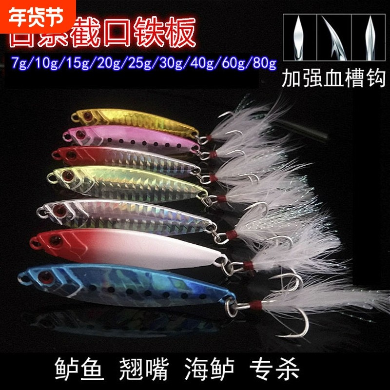 日系慢摇路亚铁板亮片裸片淡水海钓翘嘴鲈鱼10克20克专用,户外/登山/野营/旅行用品,路亚饵,淘宝优惠券,粉丝福利购,淘宝优惠卷