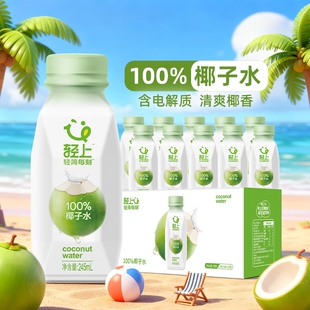 轻上100%椰子水孕妇含电解质饮料0饮品纯椰子汁椰青水NFC瓶装 解腻