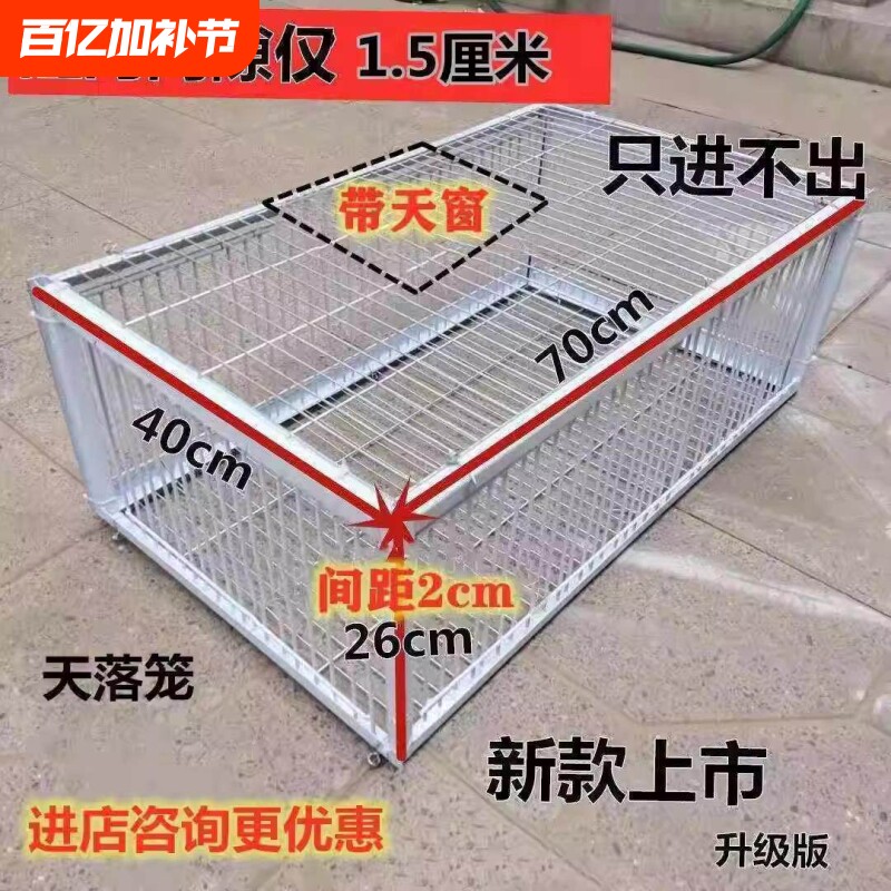 只进不出鸟笼全自动天落笼子撞户外抓鸽收子捕加密门可连续用新款