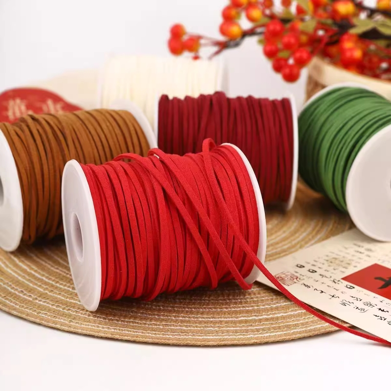 韩国绒皮绳细丝带鹿皮绳手作diy蝴蝶结装饰材料包装编织绳圣诞