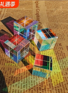 太阳水晶晶体光之立方体棱光镜阳光扑手卧室七彩捕手摆件创意礼物