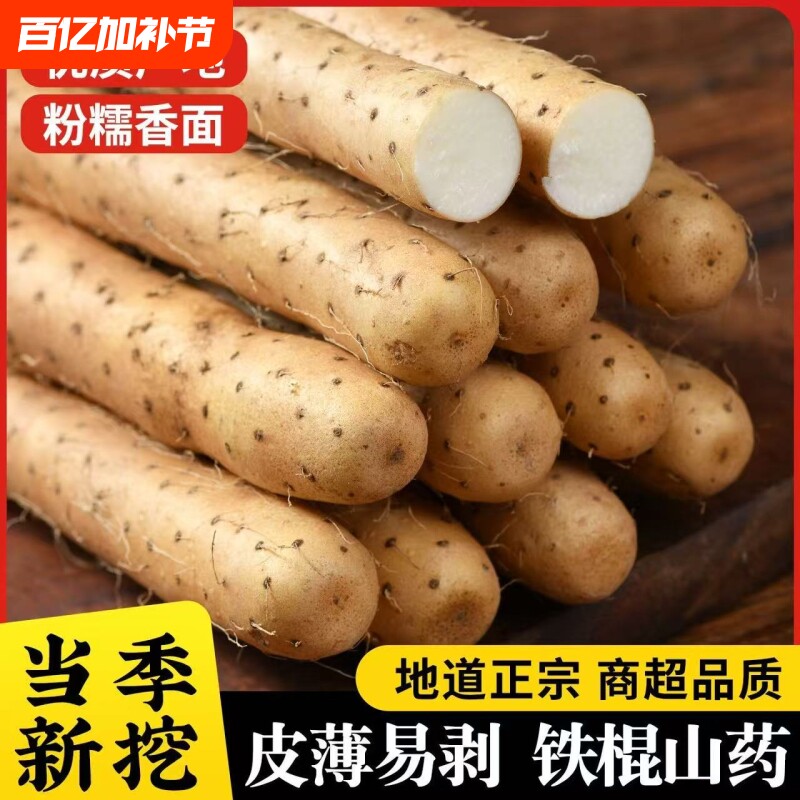 正宗非河南焦作铁棍山药新鲜垆土铁棍山药豆软糯香甜低脂代餐蔬菜