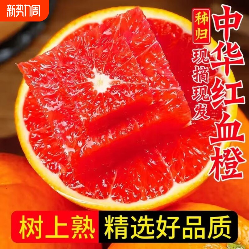 【时令鲜果】正宗秭归中华红橙血橙新鲜红肉橙子当季脐橙孕妇水果
