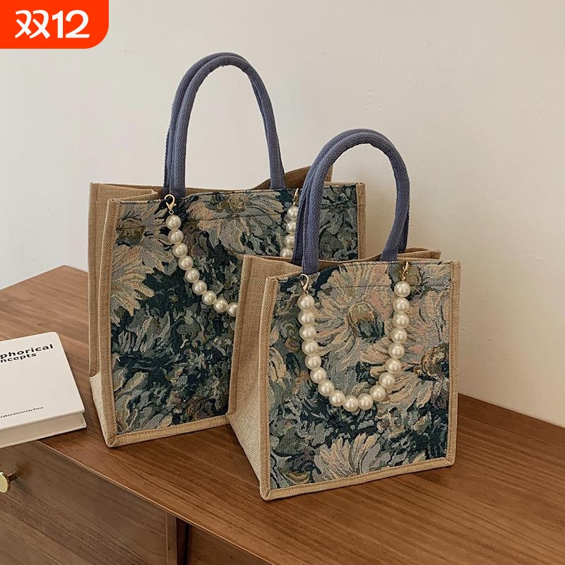 夏天包包大容量托特包2022新款ins通勤便携妈咪包时尚单肩手提包