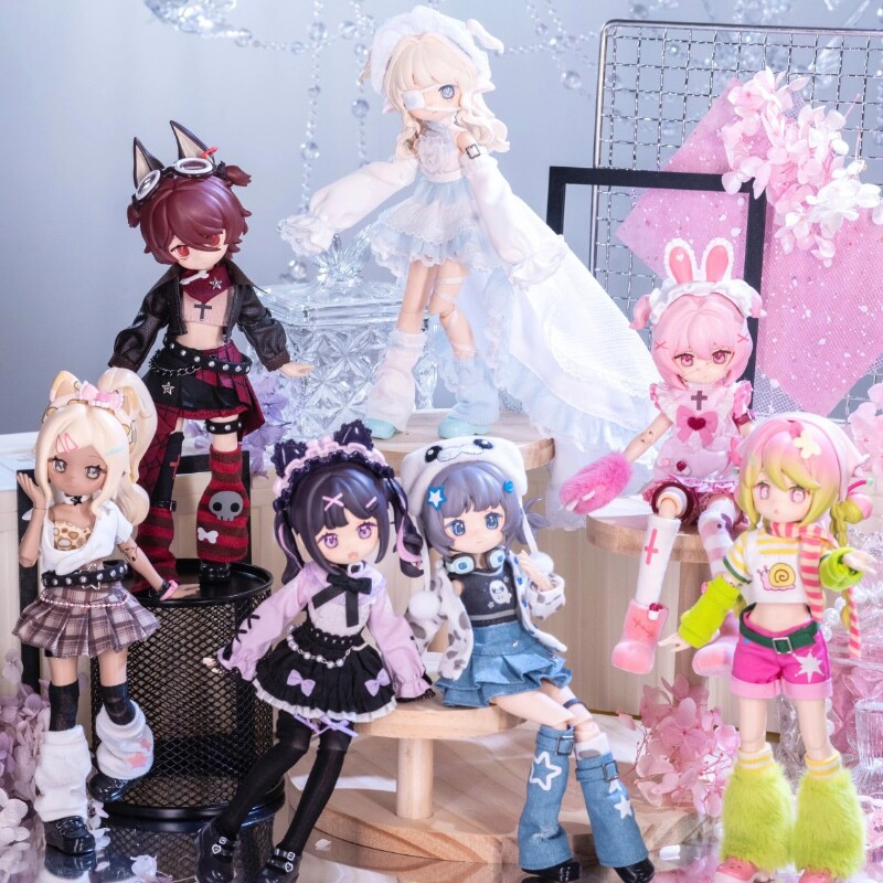 正版自由主张BJD盲盒手办电子萌宠12分可动人偶娃娃潮流摆件礼物