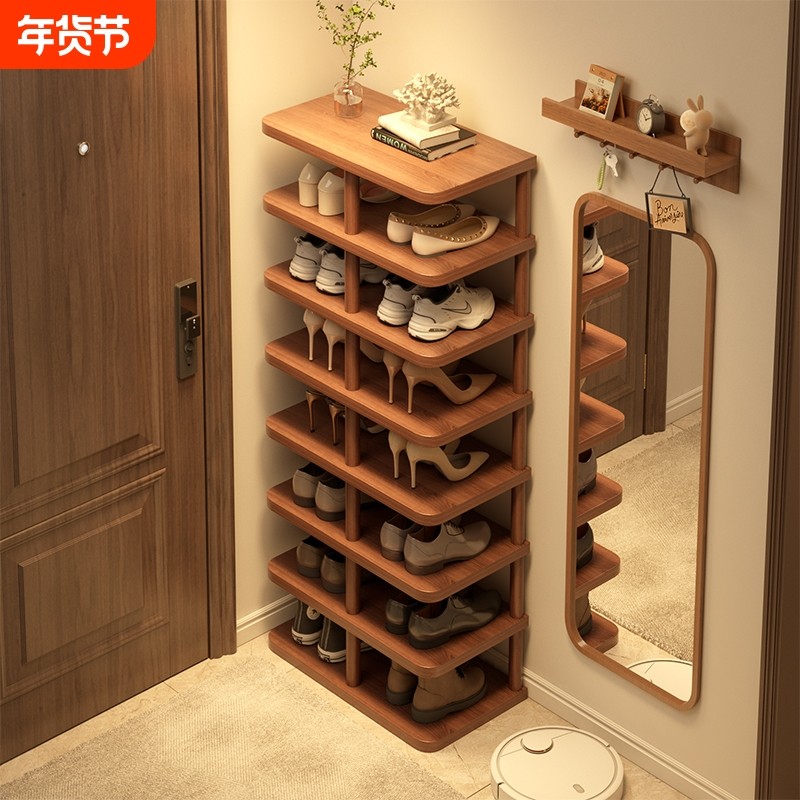实木鞋架家用门口多层小窄2025新款简易结实置物架鞋柜收纳鞋子,住宅家具,鞋架,淘宝优惠券,粉丝福利购,淘宝优惠卷