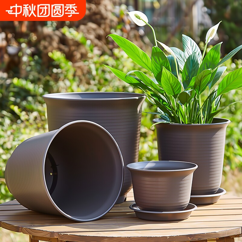 树脂塑料花盆厂家直销加厚仿陶瓷阳台大号加仑清仓耐用特大庭院