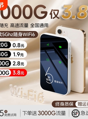 高速wifi6移动无线wifi2026新款wi-fi官方旗舰店流量全网通便携式免插卡移动WiFi车载宽带热点路由器智能家用