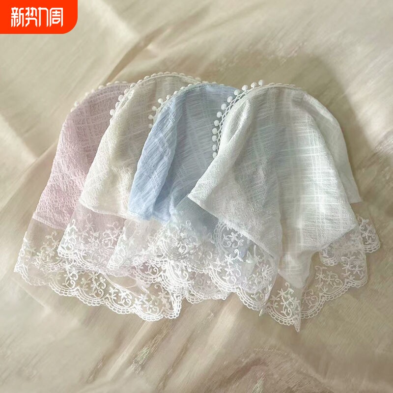 法式高级感蕾丝三角形网纱头巾发箍甜美超仙头箍百搭头饰发饰女