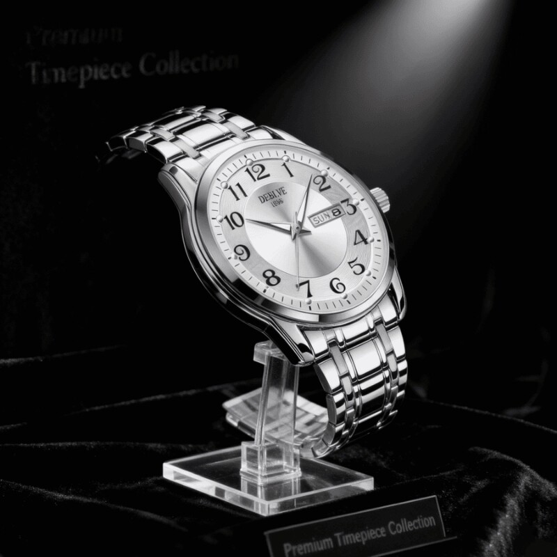 男款手表防水石英腕表高级感男士全自动非机械表正品名牌钢带商务