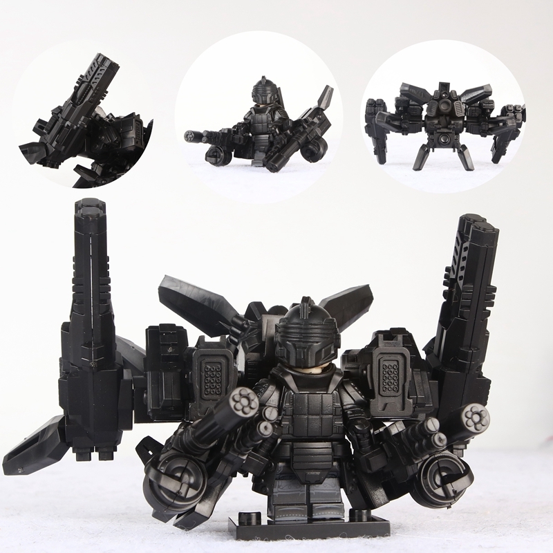 和平地铁逃生精英黑鹰轩辕铁爪七级套盾牌积木玩具人仔军事