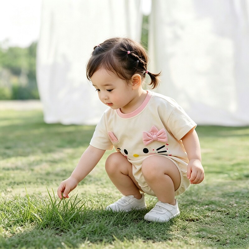 婴儿衣服夏装新款女宝宝包屁衣薄										