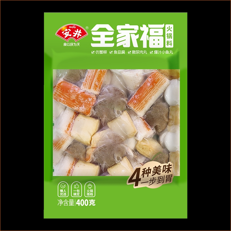 安井全家福火锅食材400g优选包多种口味组合火锅食材麻辣烫冷冻